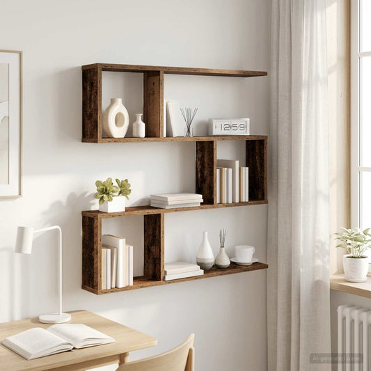 Falpolc Antik Fa 80 x 12 x 79,5 cm Szerelt Fa