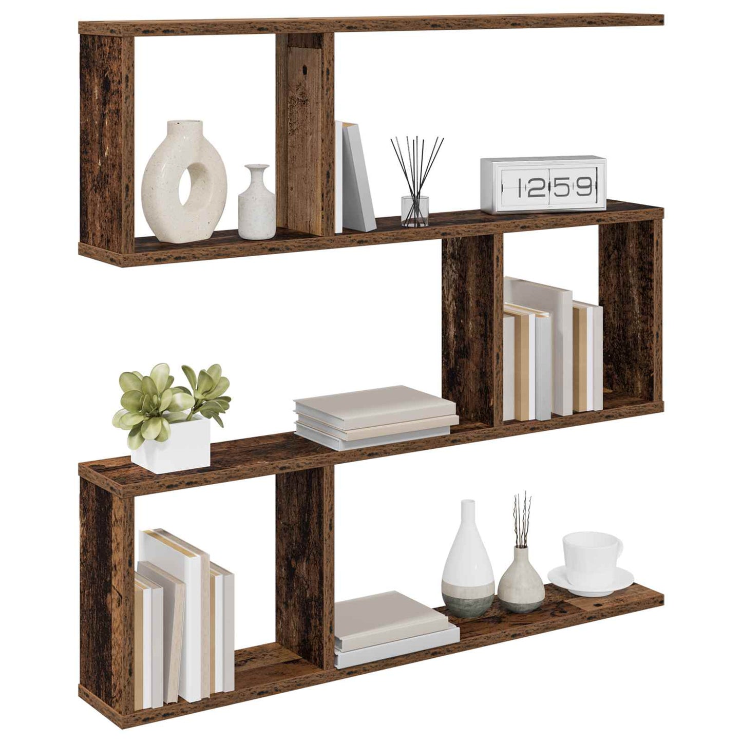 Falpolc Antik Fa 80 x 12 x 79,5 cm Szerelt Fa