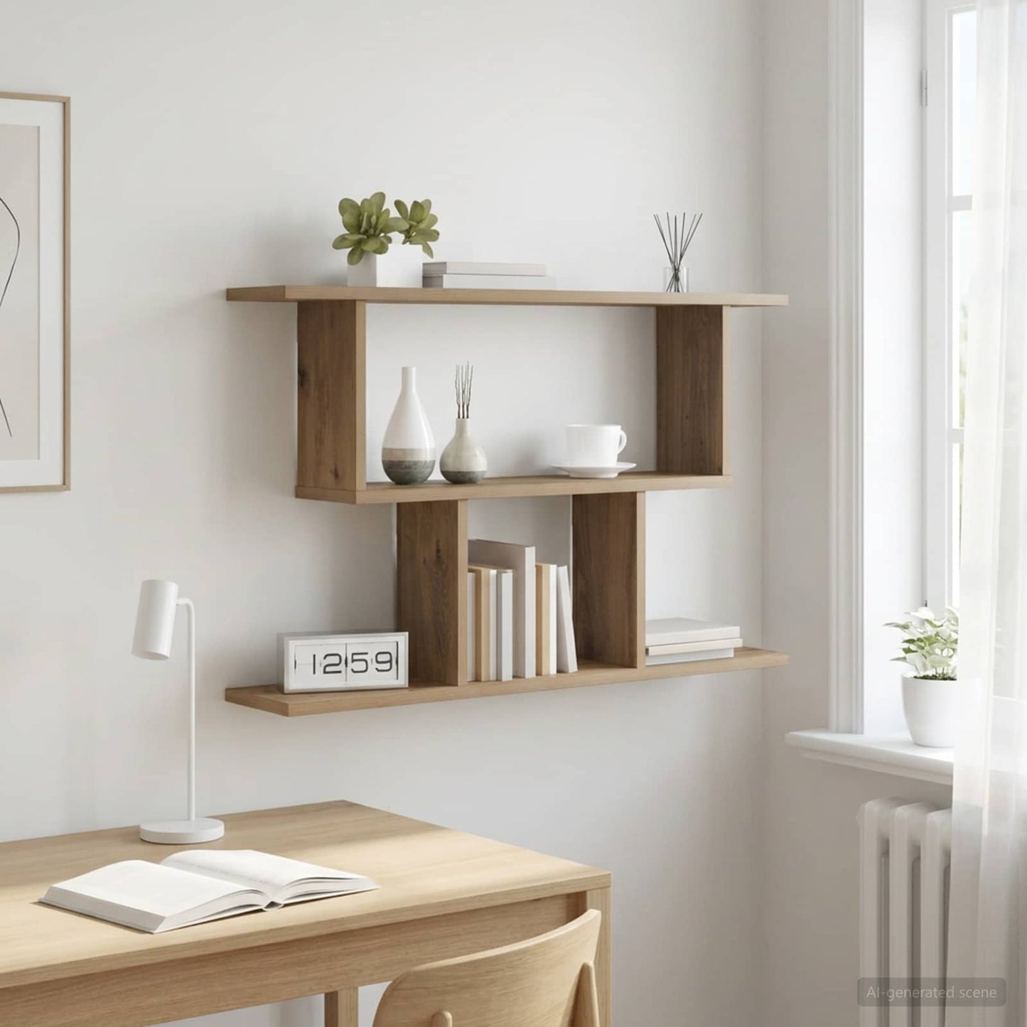 Falpolc Kézműves Tölgy 80 x 15 x 50,5 cm Szerelt Fa