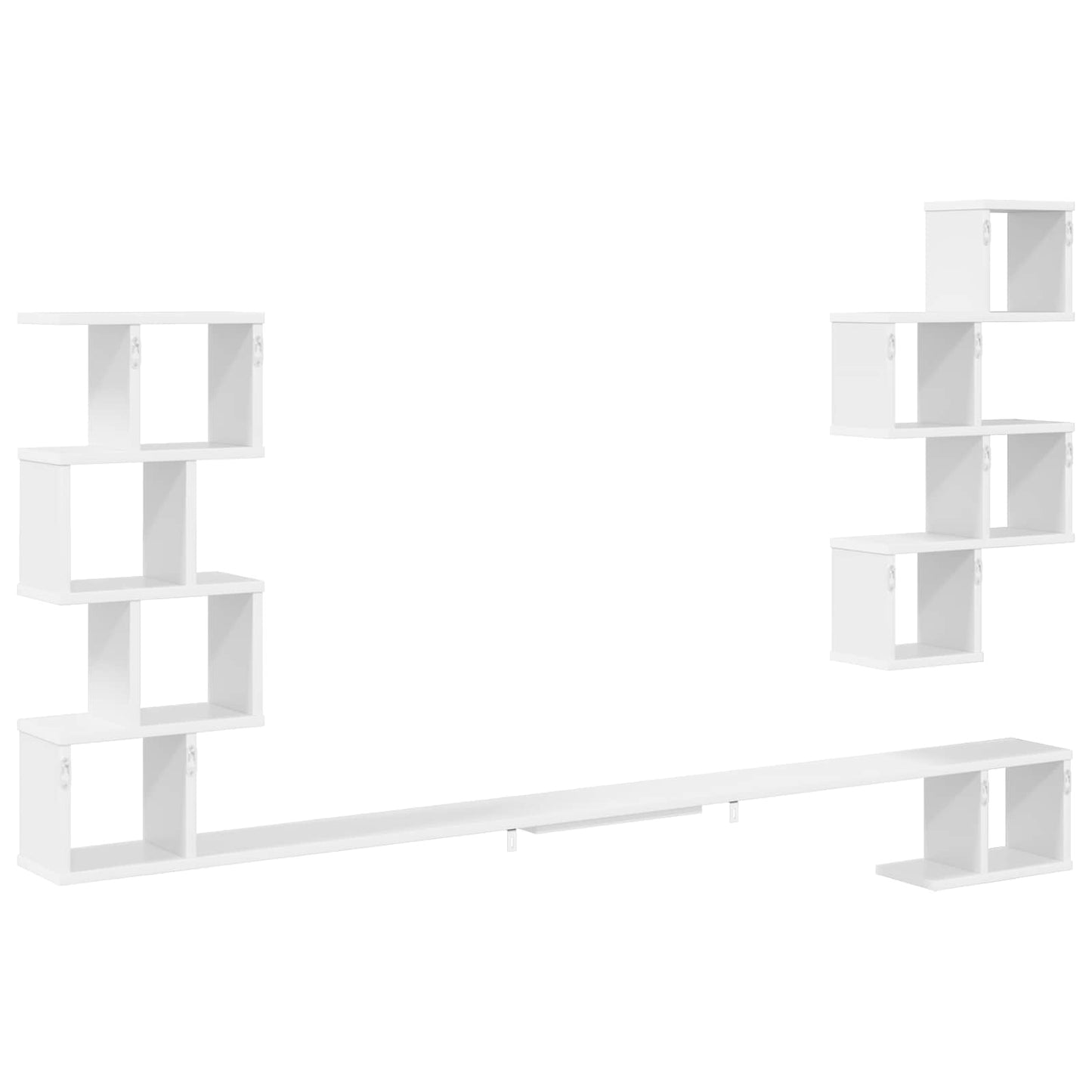 Fali TV polc Fehér 180 x 15 x 94 cm Szerelt Fa