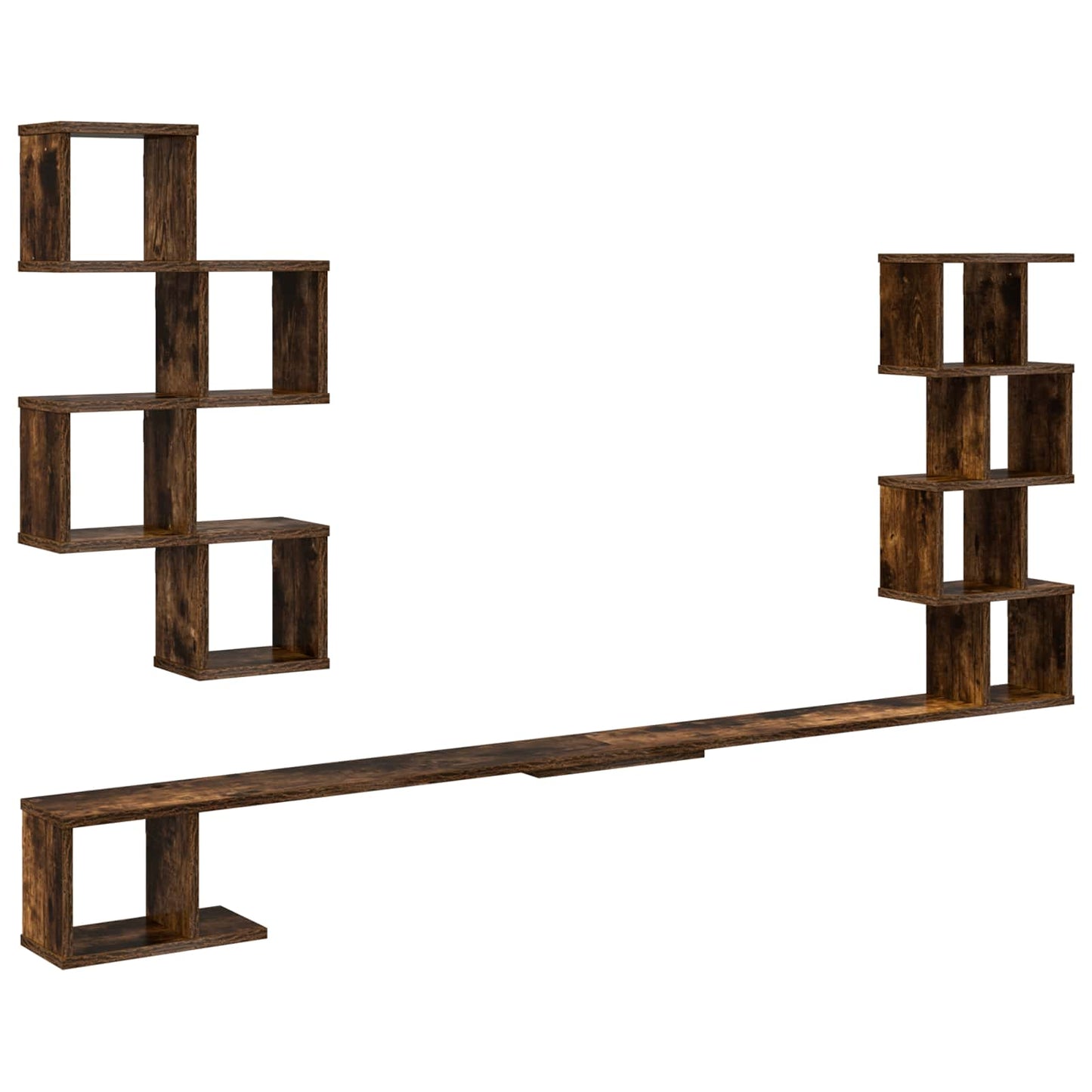 Fali TV polc Füstös Tölgy 200 x 15 x 94 cm Szerelt Fa
