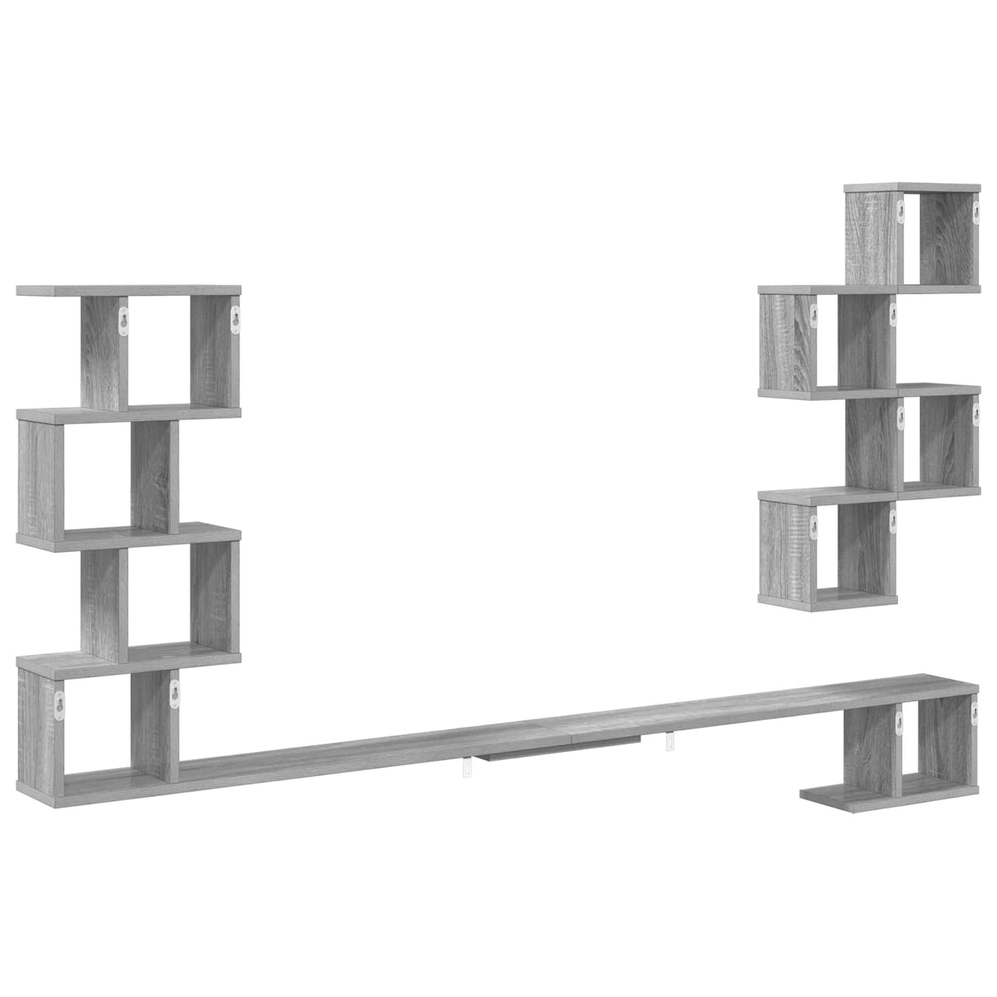 Fali TV polc Szürke Sonoma 200 x 15 x 94 cm Szerelt Fa