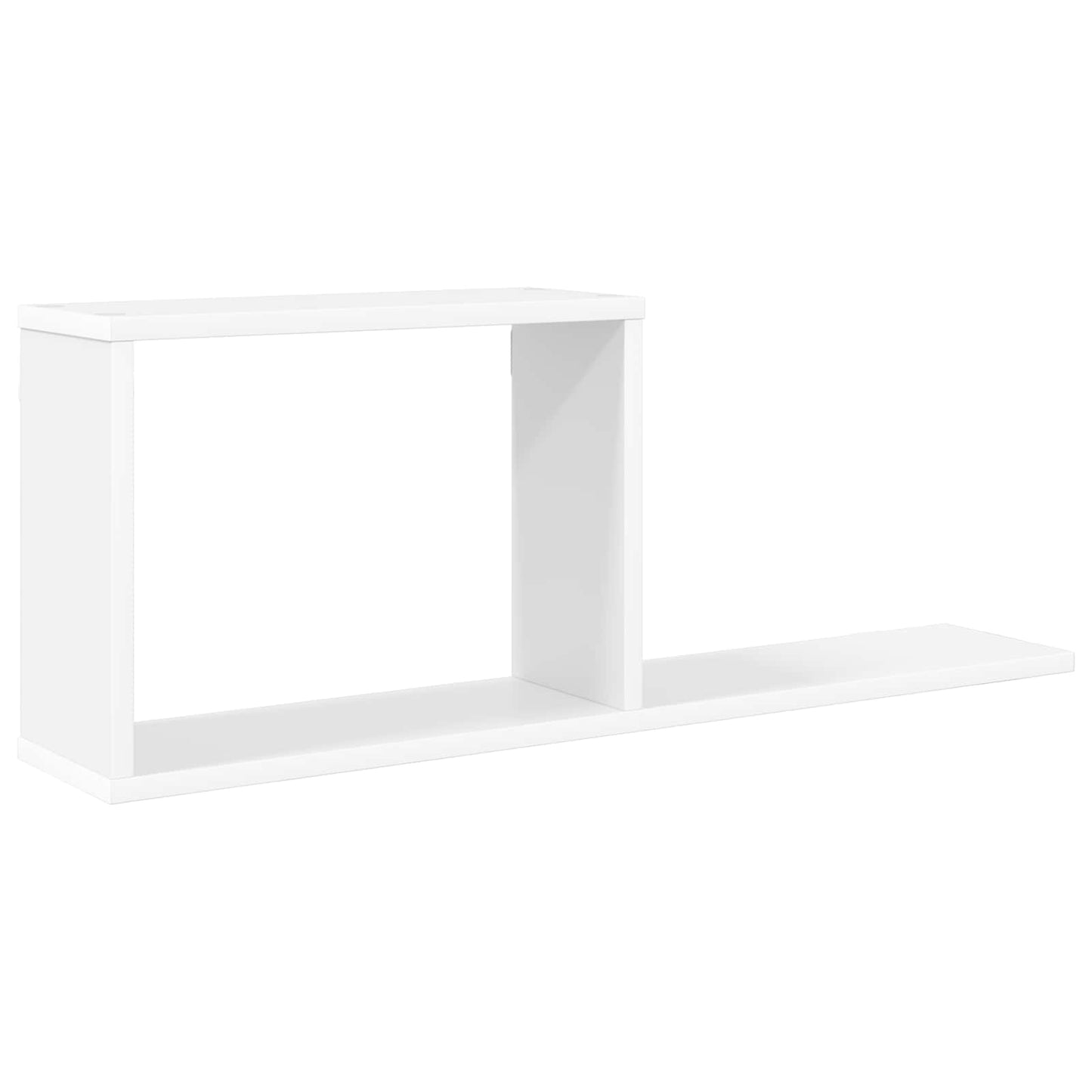 Lebegő polcok Fehér 80 x 15 x 30 cm Szerelt Fa