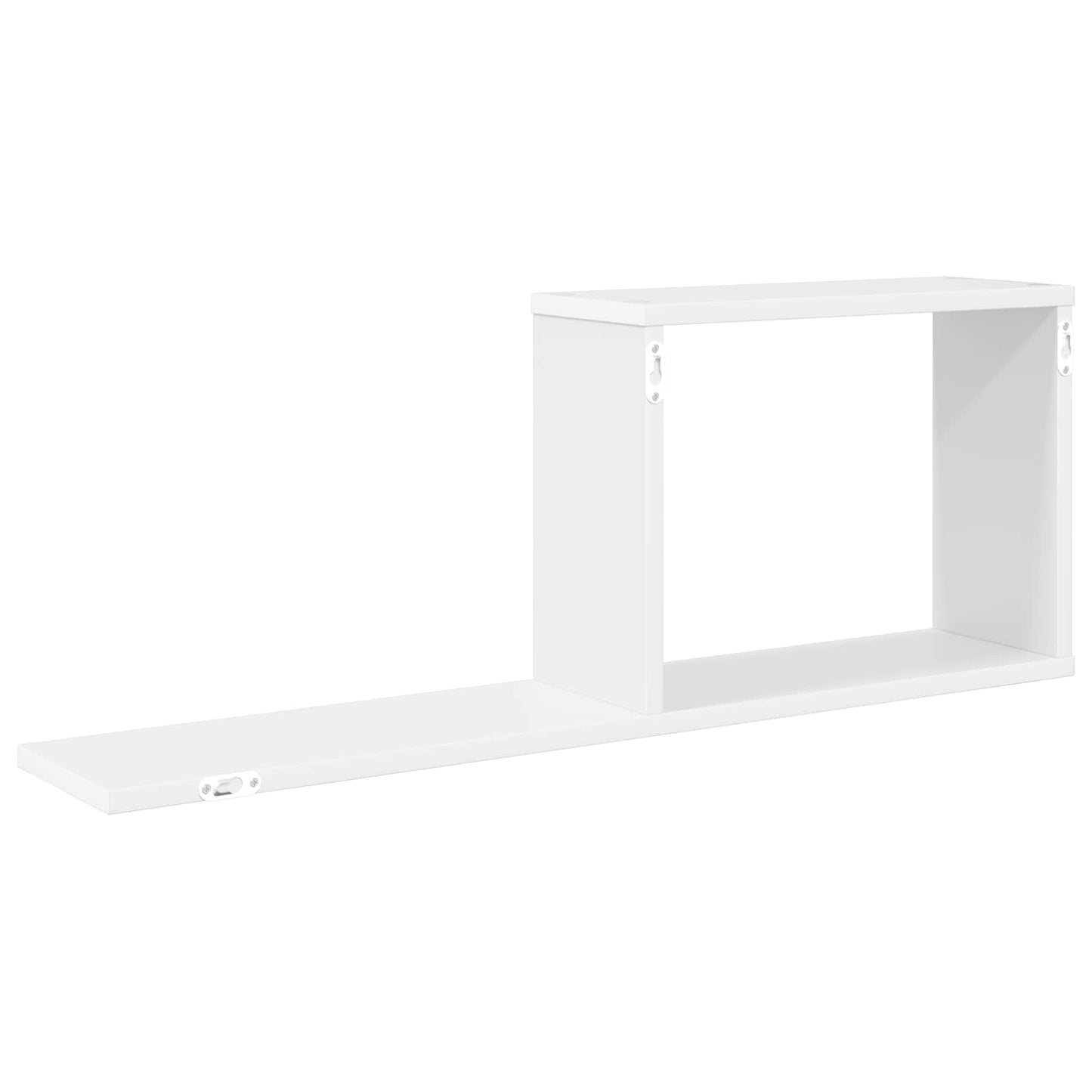 Lebegő polcok Fehér 80 x 15 x 30 cm Szerelt Fa
