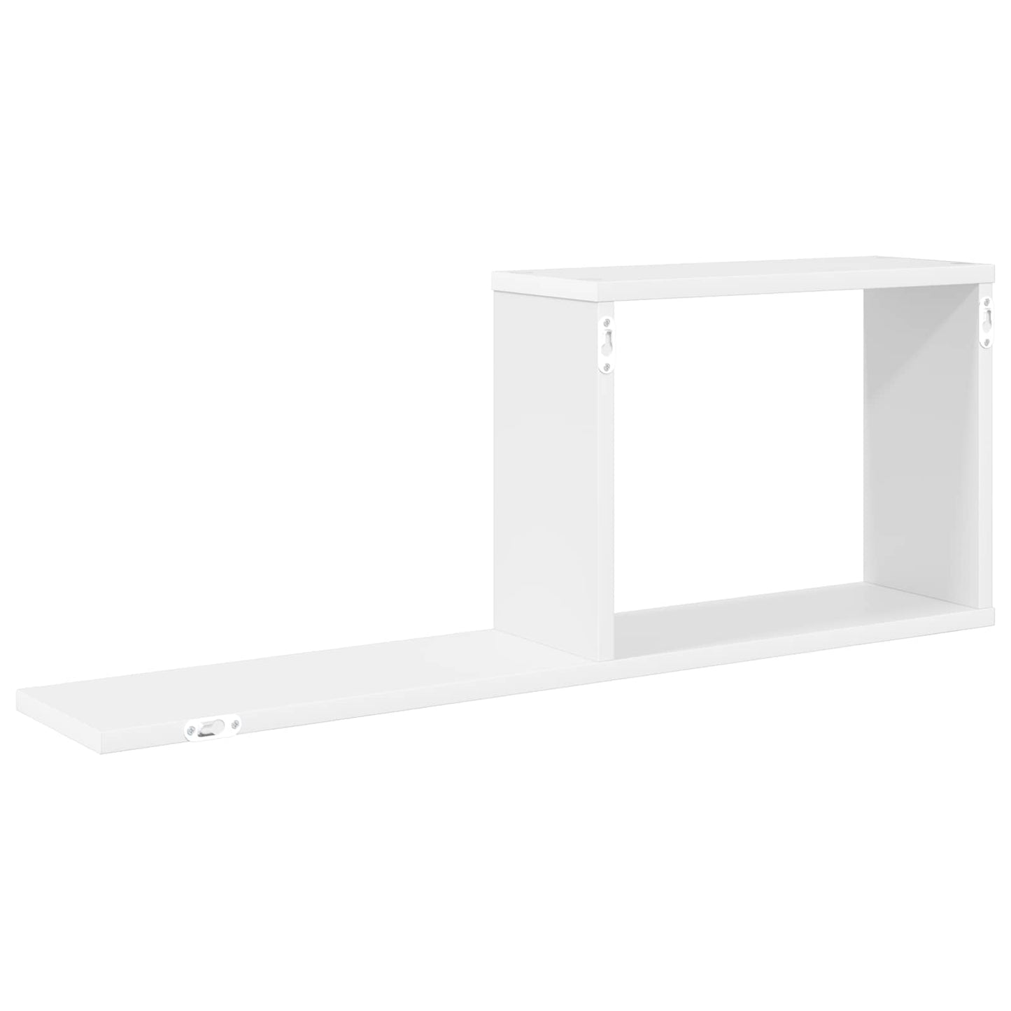 Lebegő polcok 2 pcs Fehér 80 x 15 x 30 cm Szerelt Fa