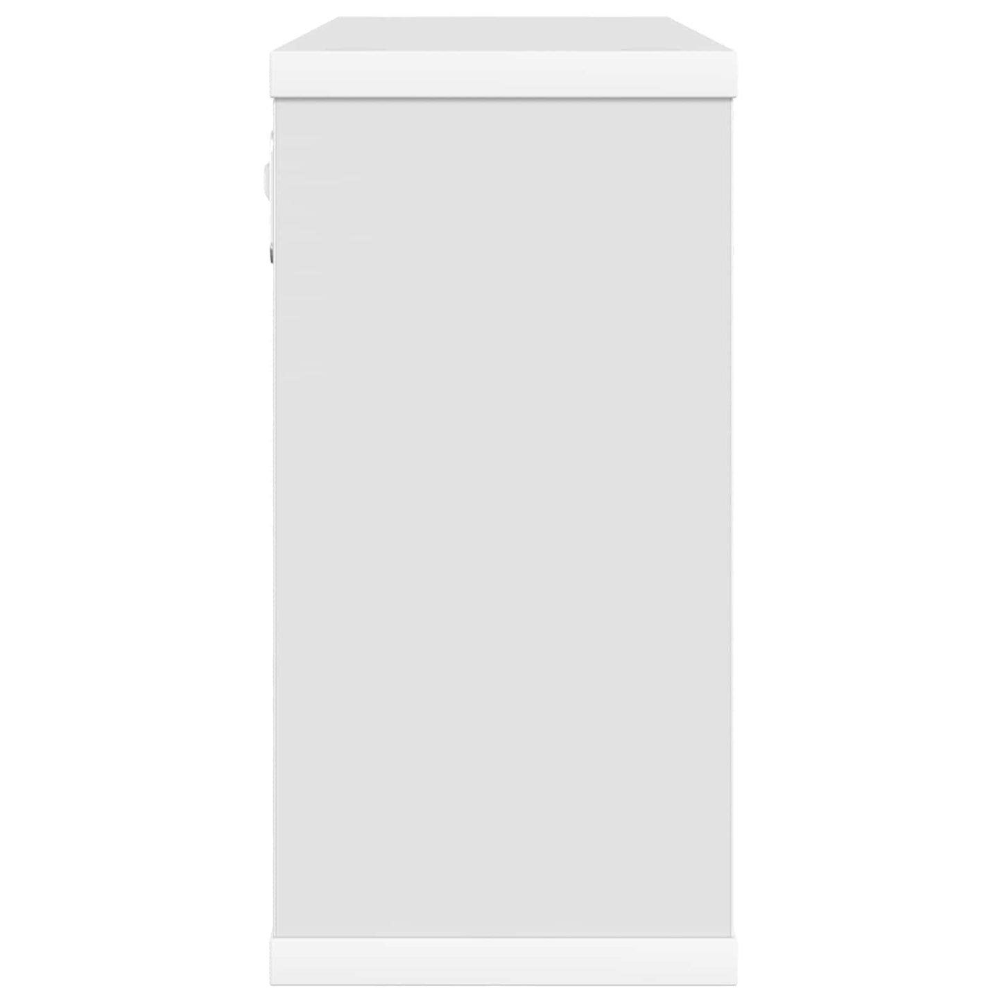 Lebegő polcok 2 pcs Fehér 80 x 15 x 30 cm Szerelt Fa