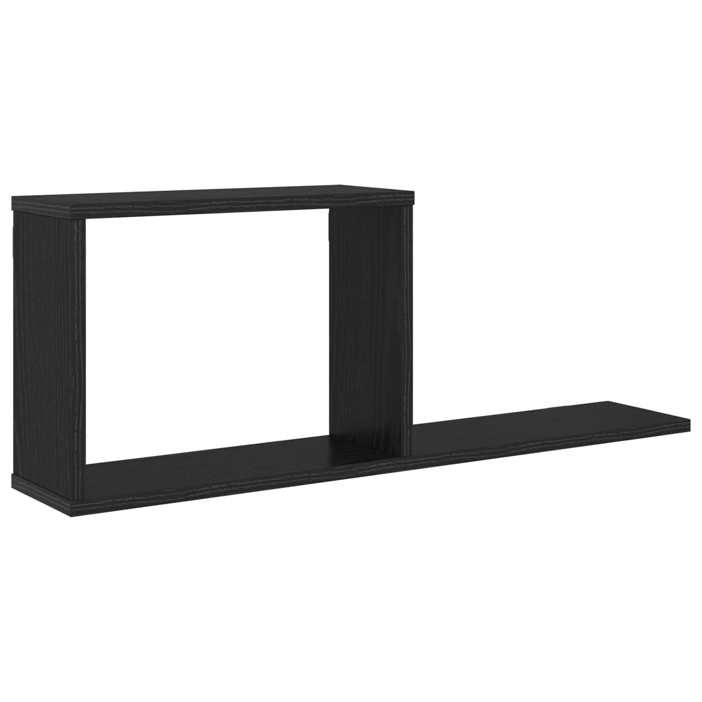 Lebegő polcok Fekete Tölgy 80 x 15 x 30 cm Szerelt Fa