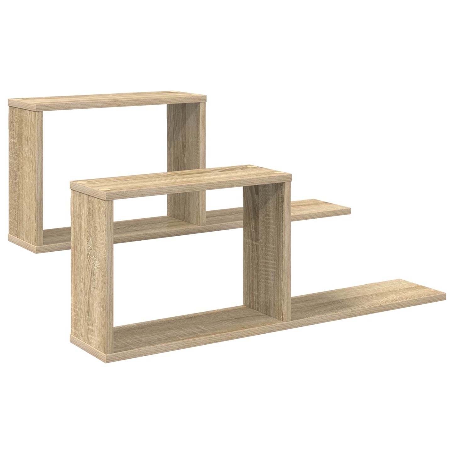 Lebegő polcok 2 pcs Sonoma Tölgy 80 x 15 x 30 cm Szerelt Fa