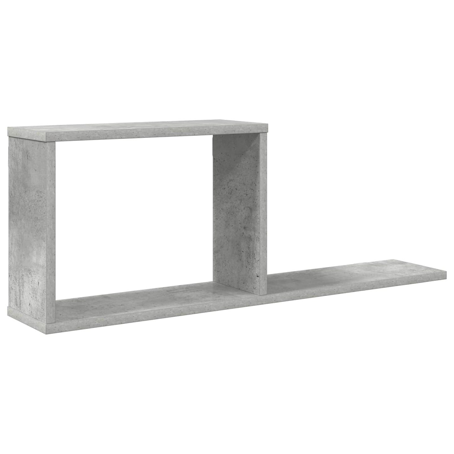 Lebegő polcok Betonszürke 80 x 15 x 30 cm Szerelt Fa
