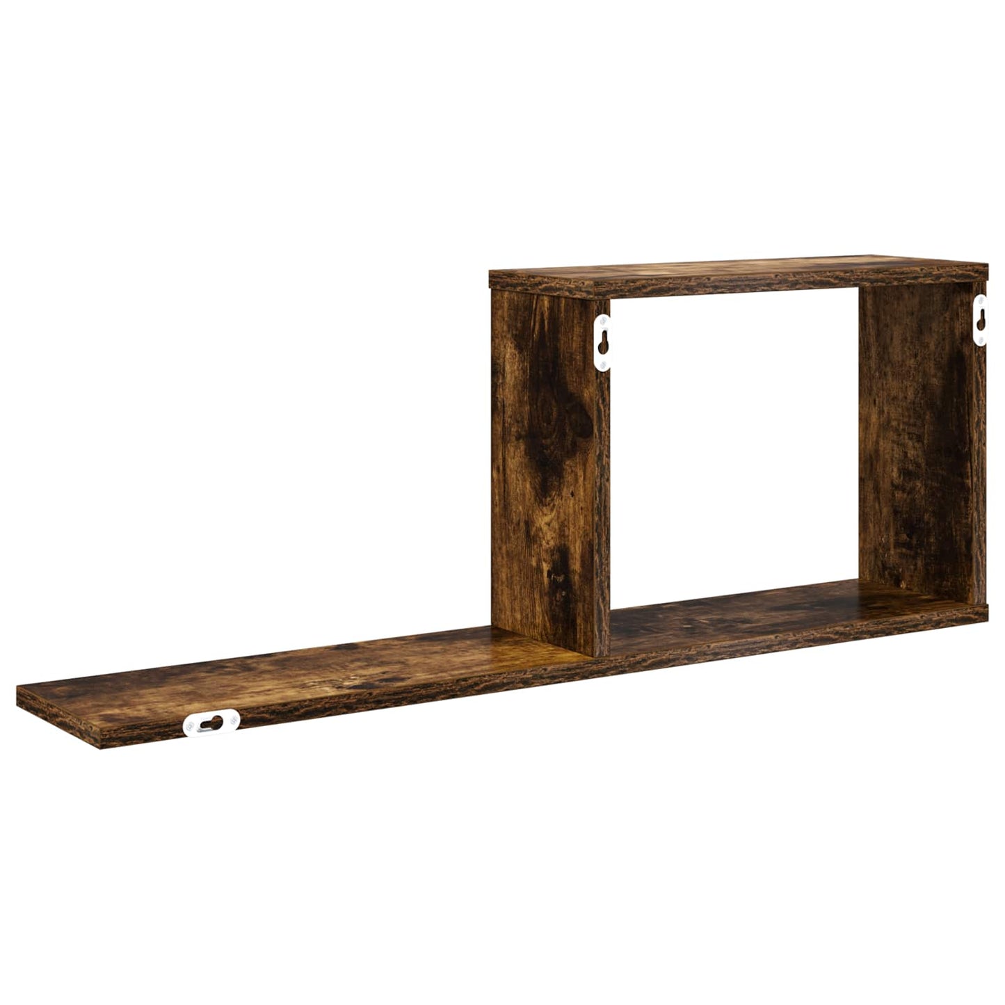 Lebegő polcok 2 pcs Füstös Tölgy 80 x 15 x 30 cm Szerelt Fa