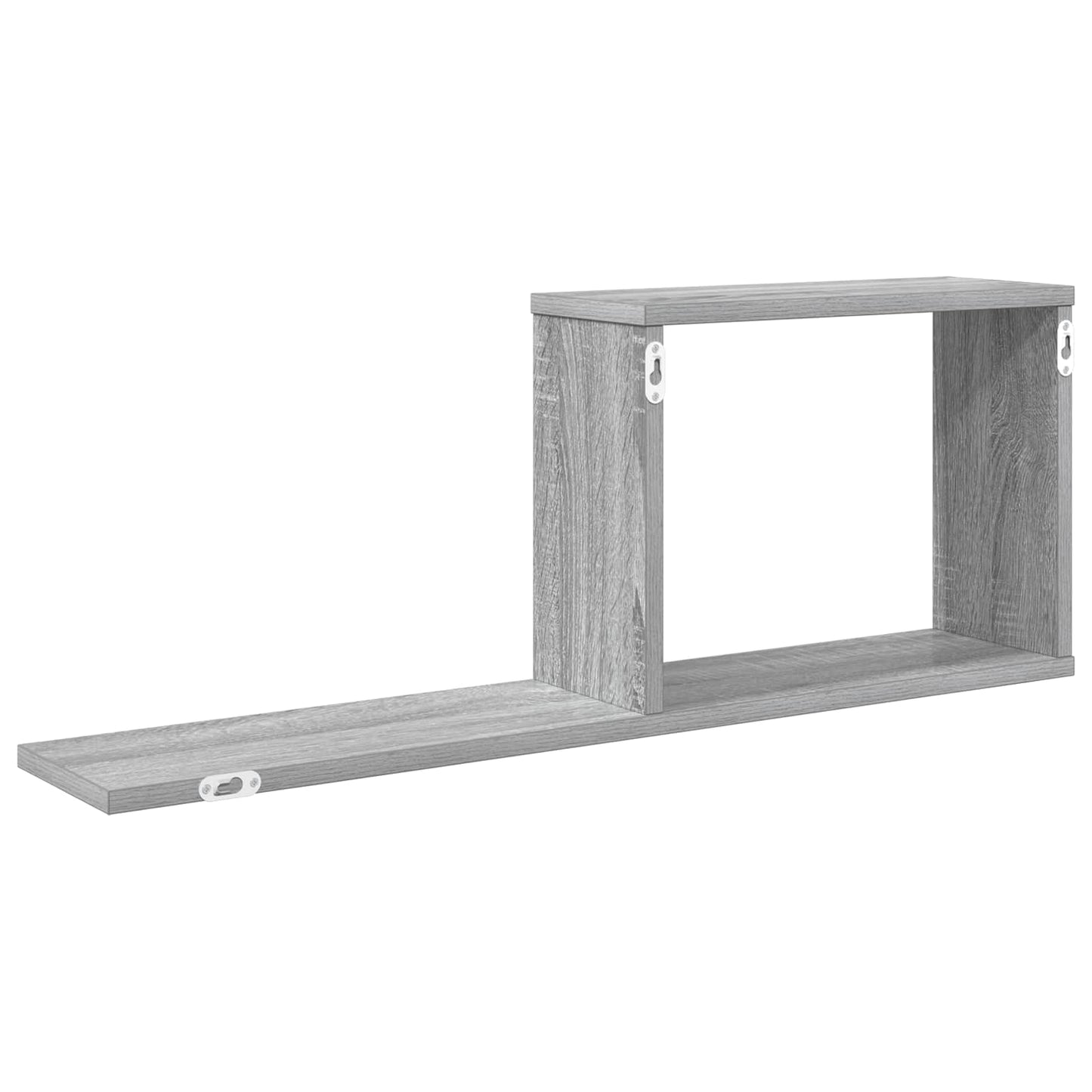 Lebegő polcok Szürke Sonoma 80 x 15 x 30 cm Szerelt Fa