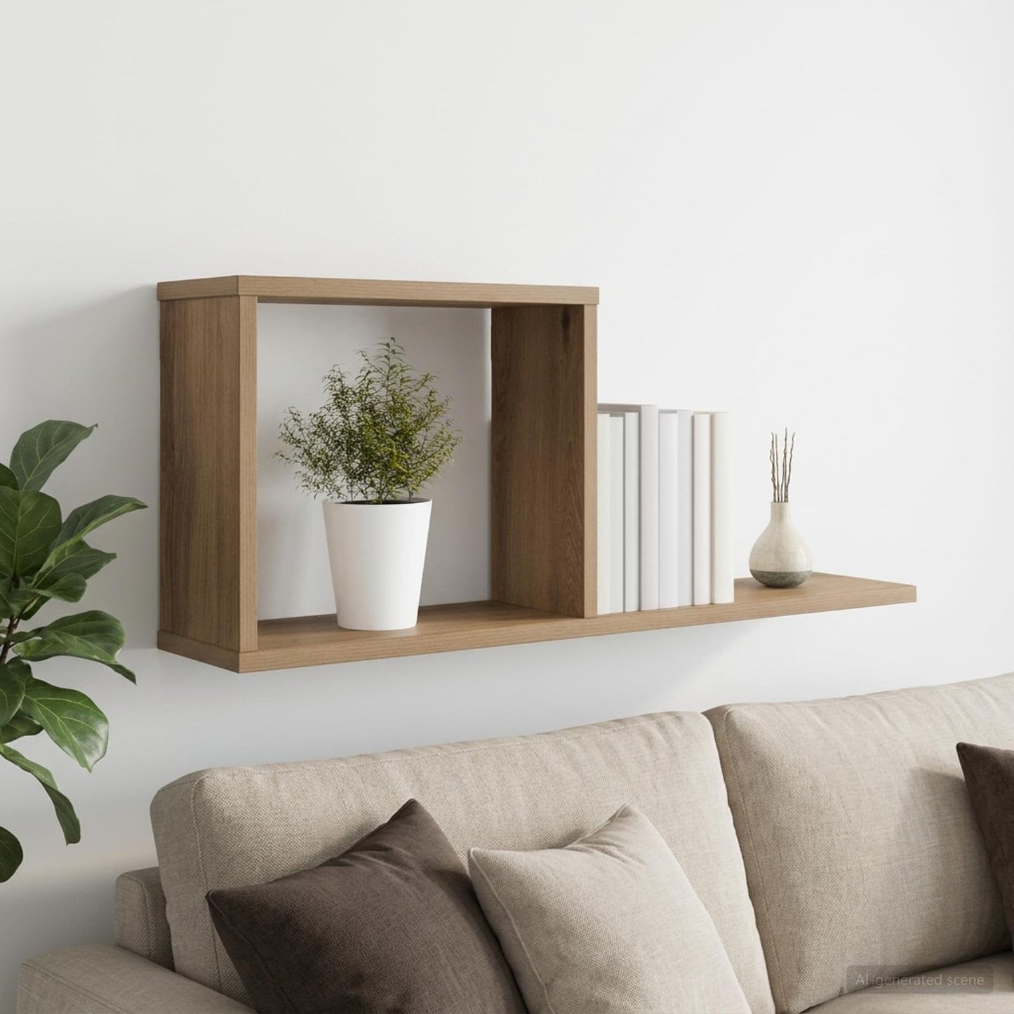 Lebegő polcok Kézműves Tölgy 80 x 15 x 30 cm Szerelt Fa