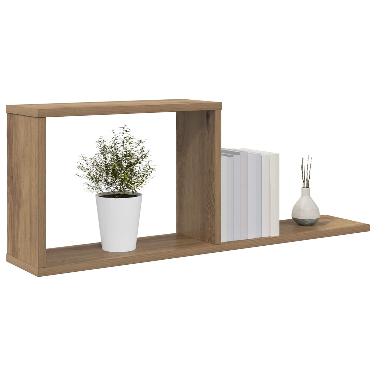 Lebegő polcok Kézműves Tölgy 80 x 15 x 30 cm Szerelt Fa