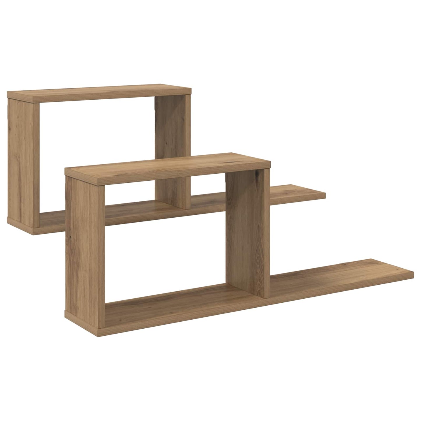 Lebegő polcok 2 pcs Kézműves Tölgy 80 x 15 x 30 cm Szerelt Fa