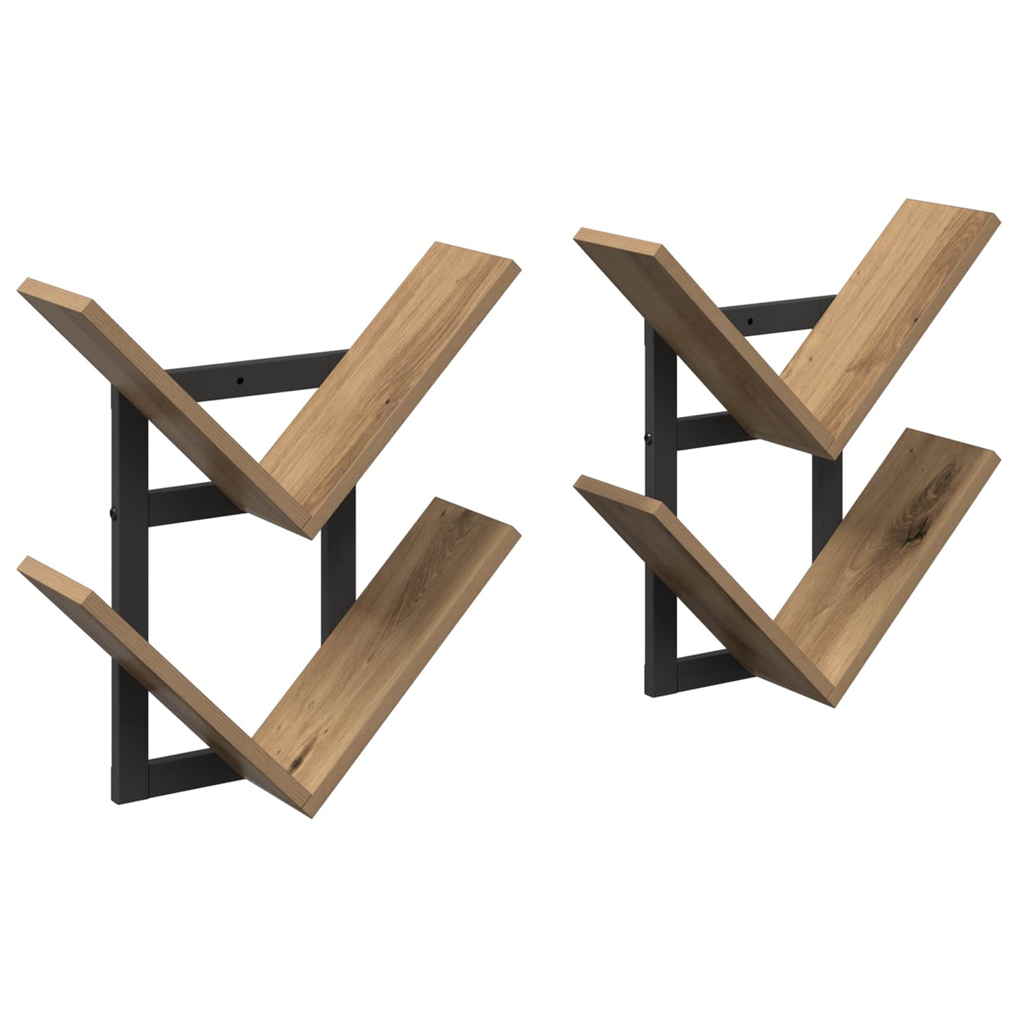 Falra Szerelhető Polc 2 pcs Kézműves Tölgy 43 x 15 x 47 cm