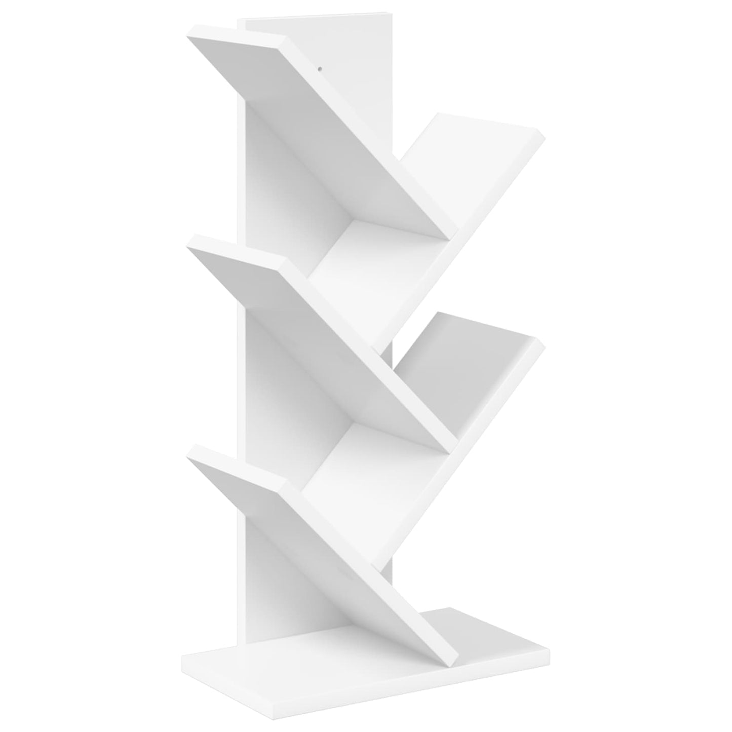 Fás könyvespolc 4-tiers 30 x 18 x 60 cm Szerelt Fa Fehér
