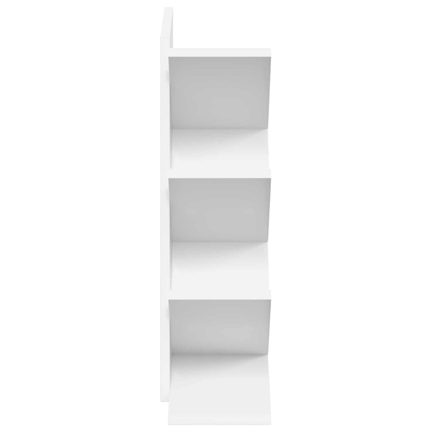 Fás könyvespolc 4-tiers 30 x 18 x 60 cm Szerelt Fa Fehér