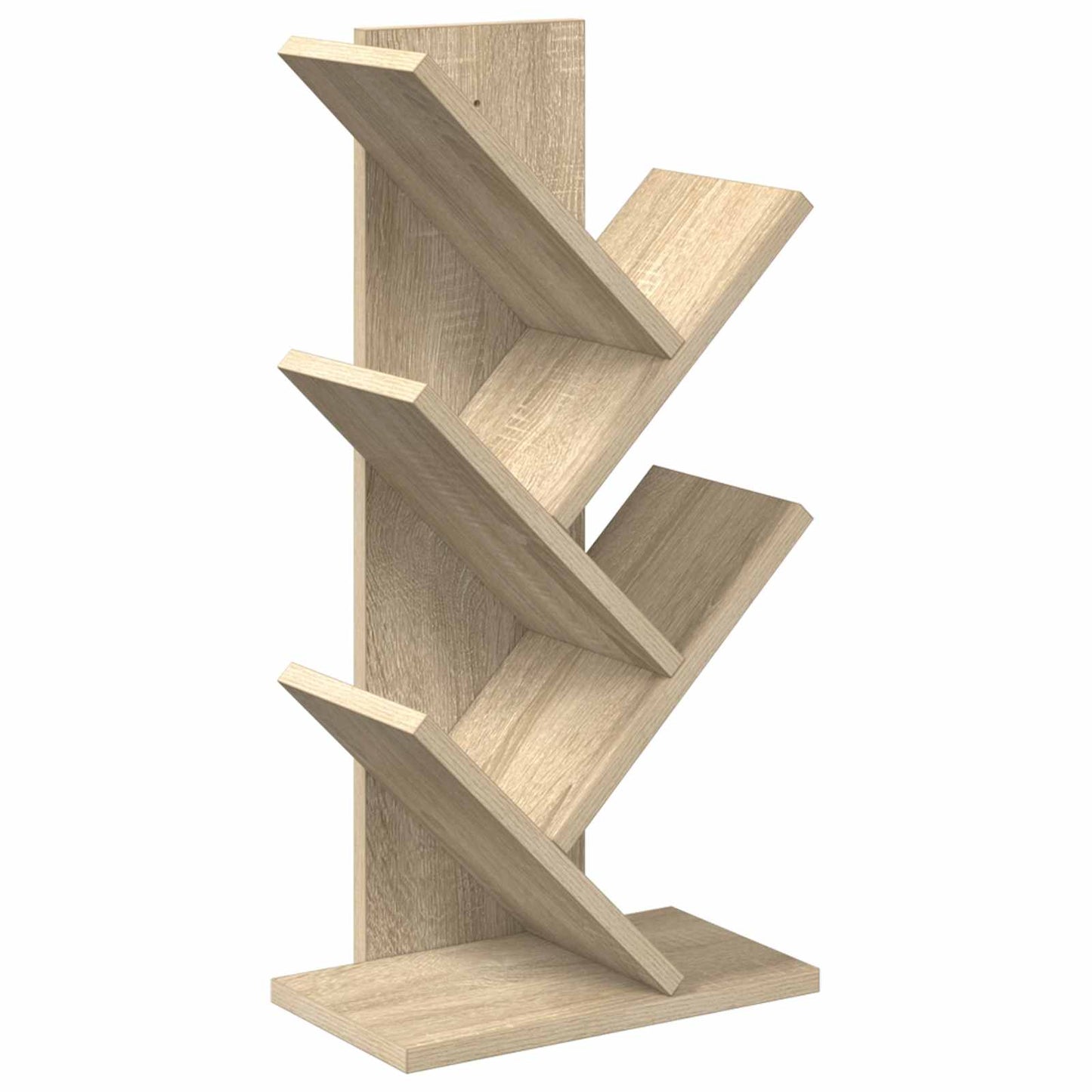 Fának tűnő könyvespolc 4 szintes 30 x 18 x 60 cm Szerelt Fa