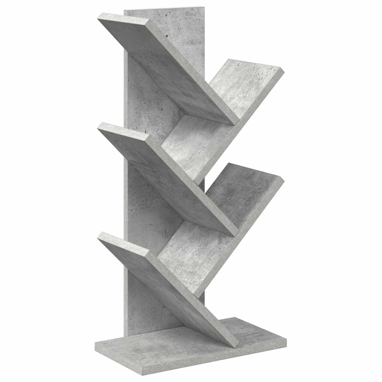 Fa Könyvespolc 4-Szintes 30 x 18 x 60 cm Szerelt Fa Betonszürke