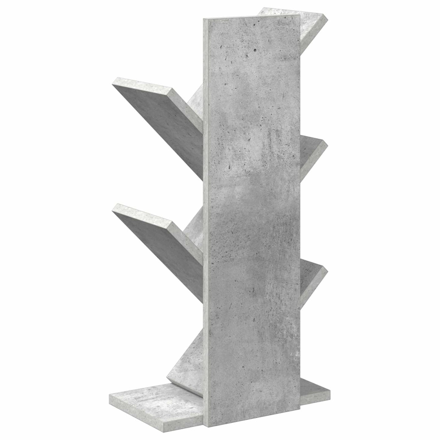 Fa Könyvespolc 4-Szintes 30 x 18 x 60 cm Szerelt Fa Betonszürke