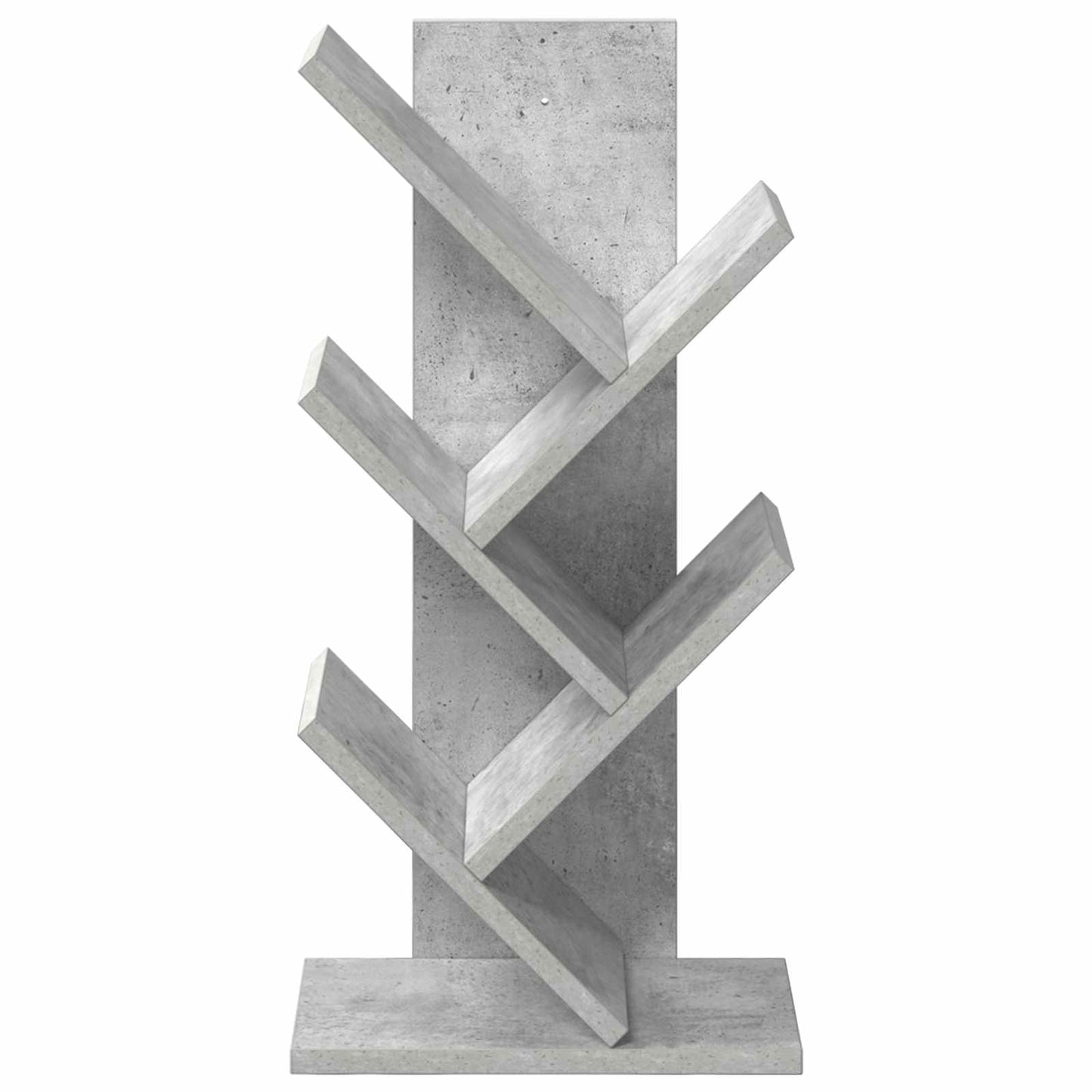 Fa Könyvespolc 4-Szintes 30 x 18 x 60 cm Szerelt Fa Betonszürke