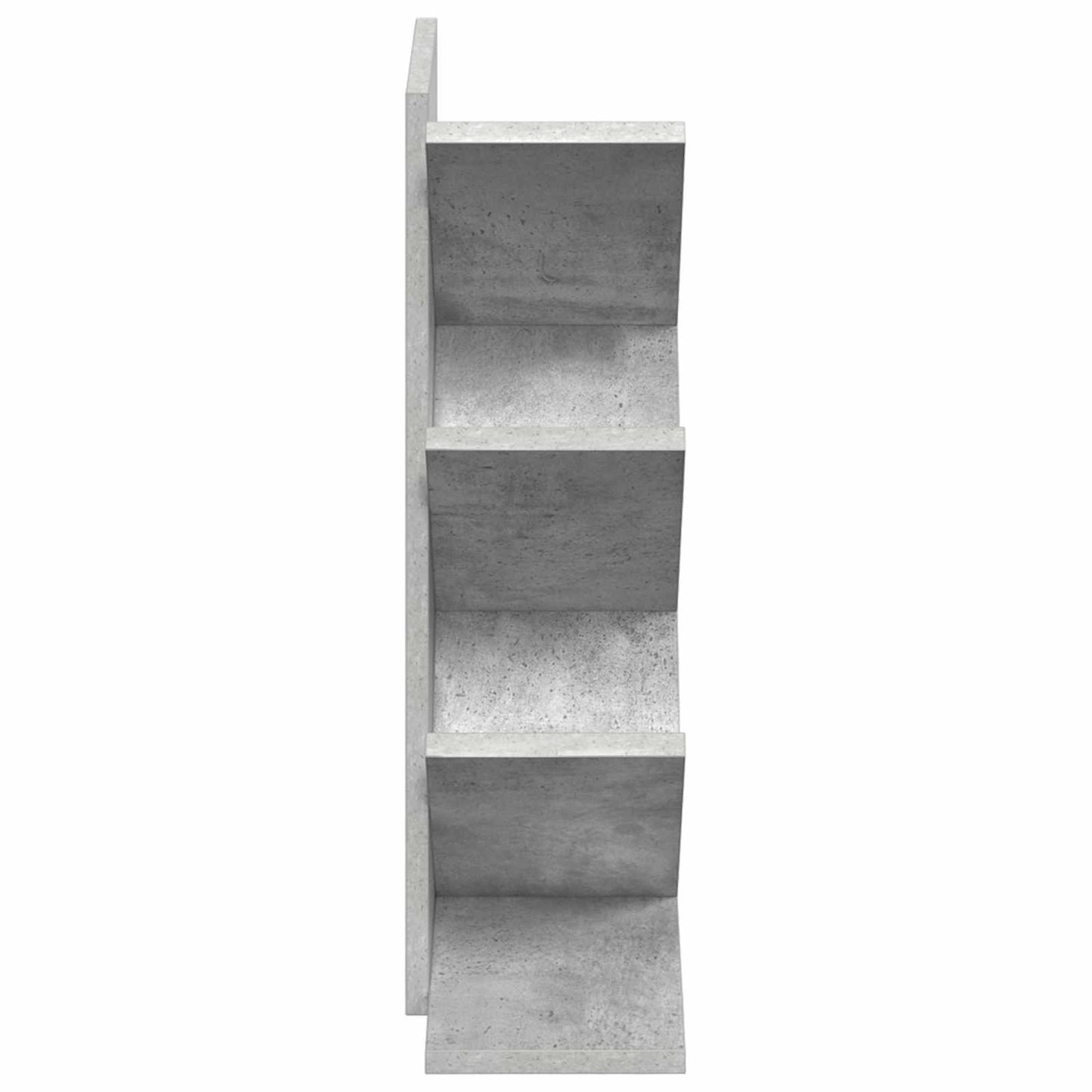 Fa Könyvespolc 4-Szintes 30 x 18 x 60 cm Szerelt Fa Betonszürke