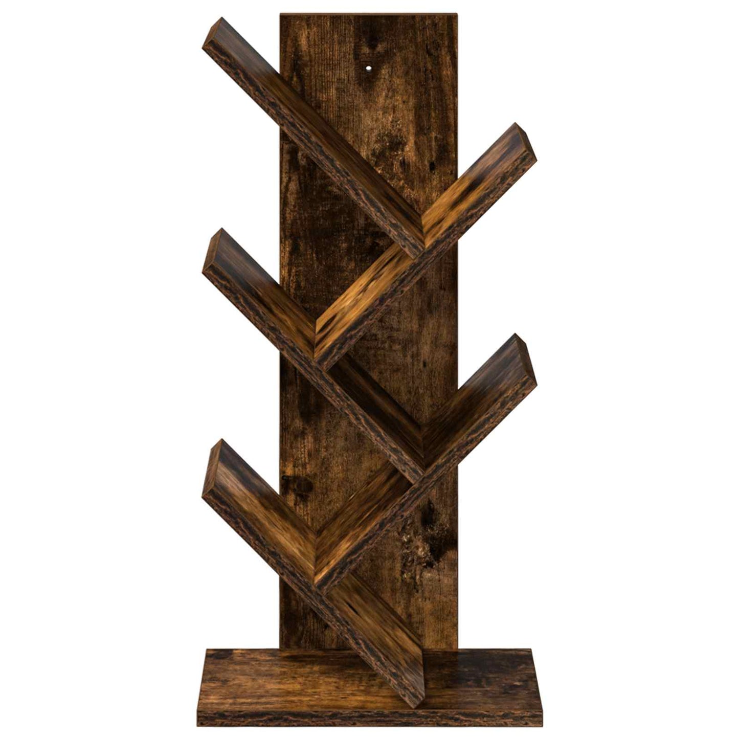 Fakönyvespolc 4-szintes 30 x 18 x 60 cm Szerelt Fa Füstös Tölgy