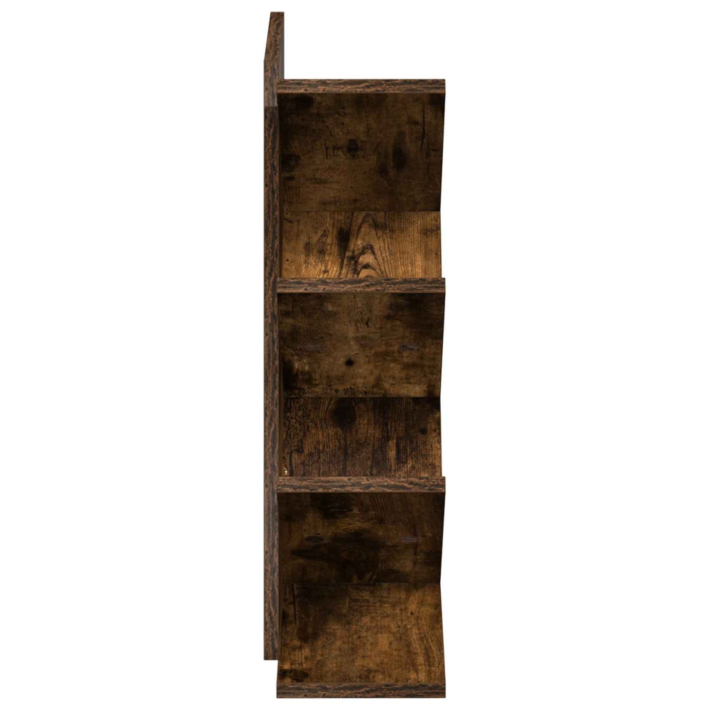 Fakönyvespolc 4-szintes 30 x 18 x 60 cm Szerelt Fa Füstös Tölgy