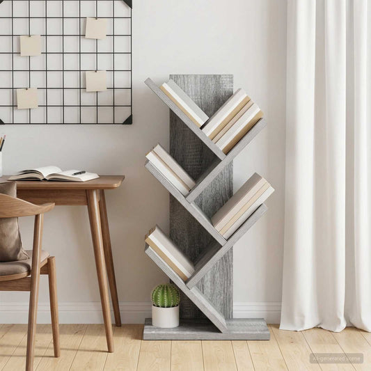 Fa Könyvespolc 4-Szintes 30 x 18 x 60 cm Szerelt Fa