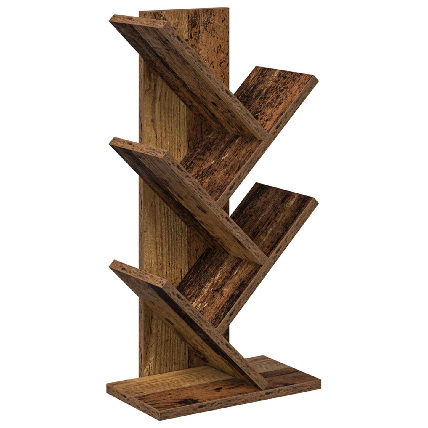 Fa Könyvespolc 4-Szintes 30 x 18 x 60 cm Szerelt Fa Antik Fa
