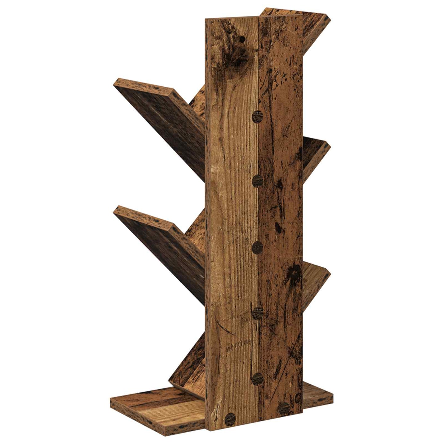 Fa Könyvespolc 4-Szintes 30 x 18 x 60 cm Szerelt Fa Antik Fa