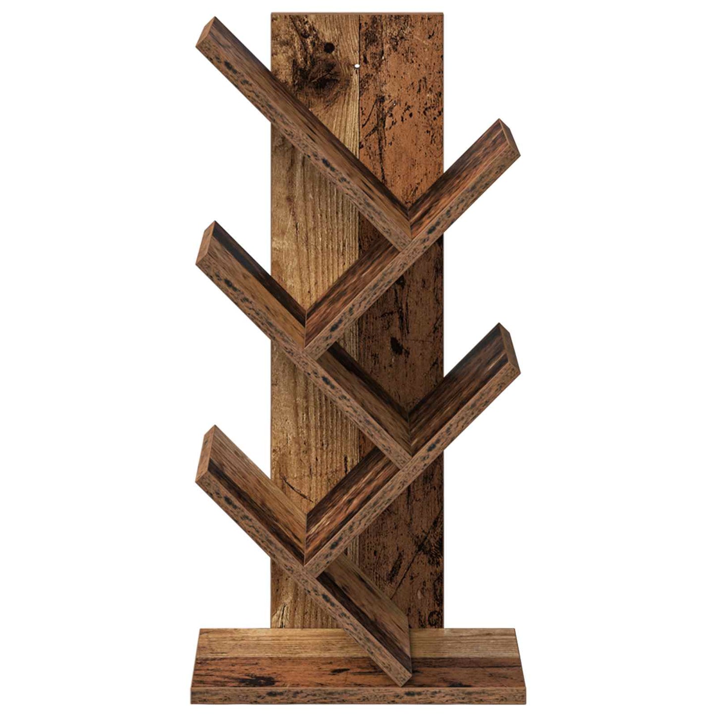 Fa Könyvespolc 4-Szintes 30 x 18 x 60 cm Szerelt Fa Antik Fa