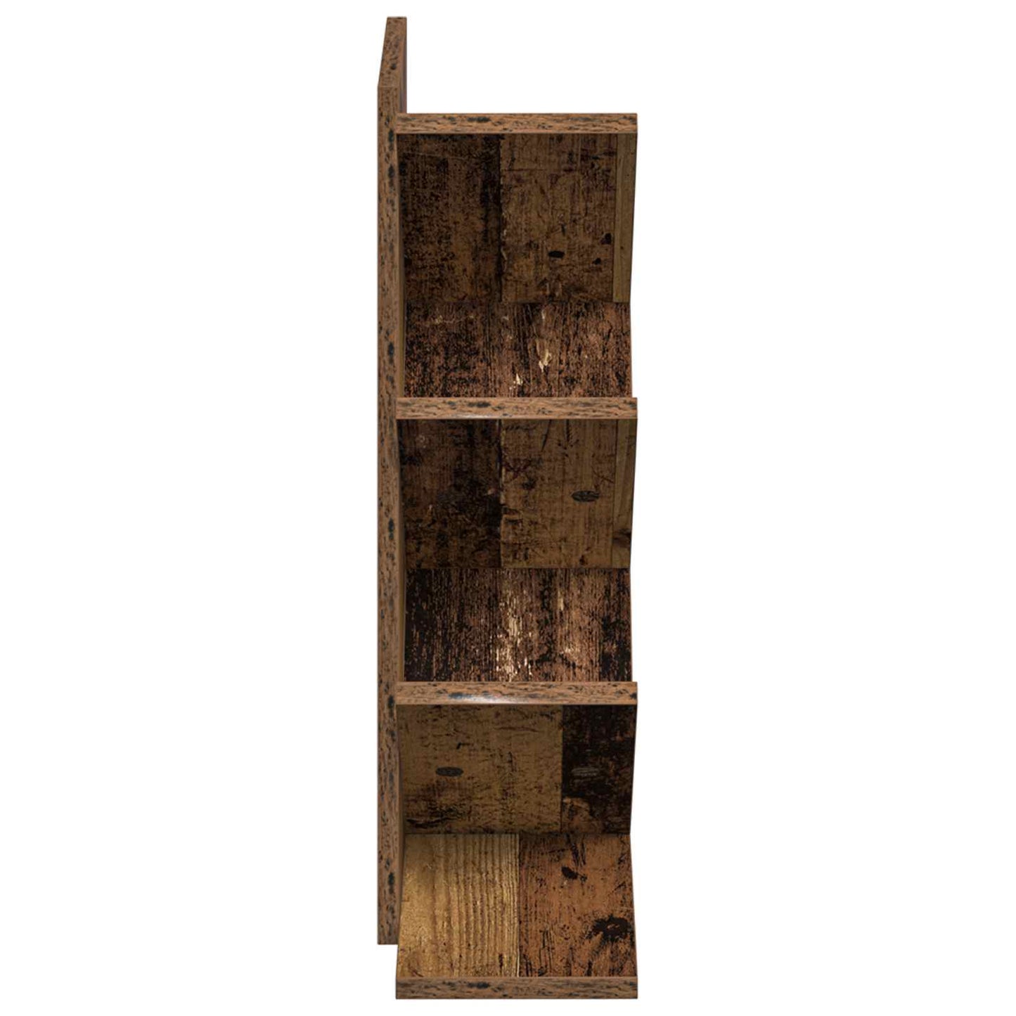 Fa Könyvespolc 4-Szintes 30 x 18 x 60 cm Szerelt Fa Antik Fa