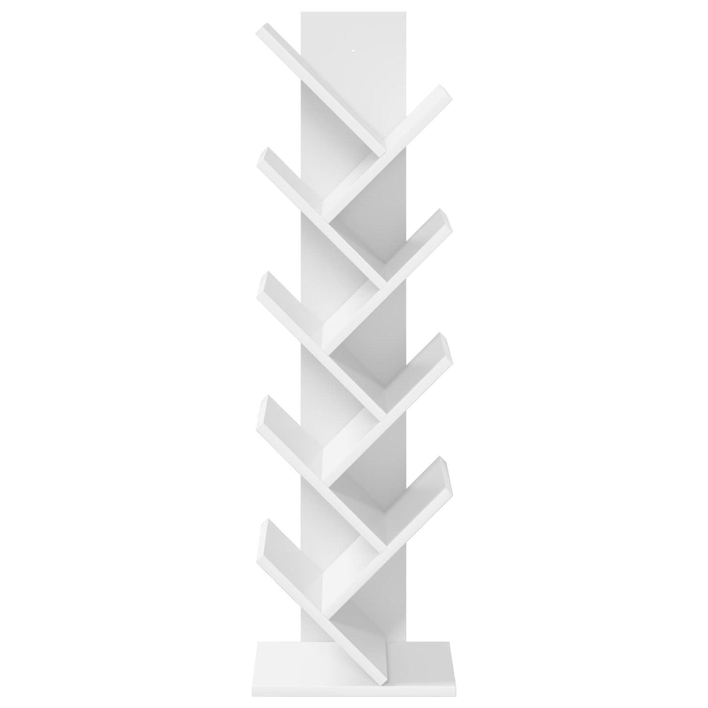Fa Könyvespolc 6-Szintes 30 x 18 x 100 cm Szerelt Fa Fehér