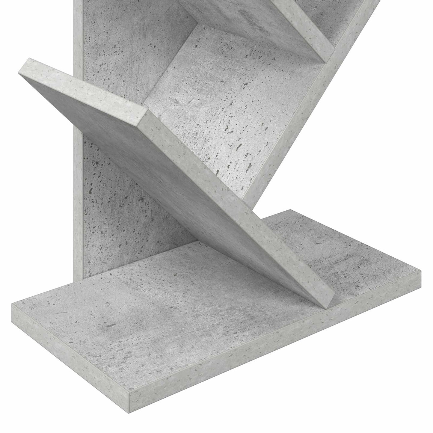 Fás Polc 6 Polcos 30 x 18 x 100 cm Szerelt Fa Betonszürke