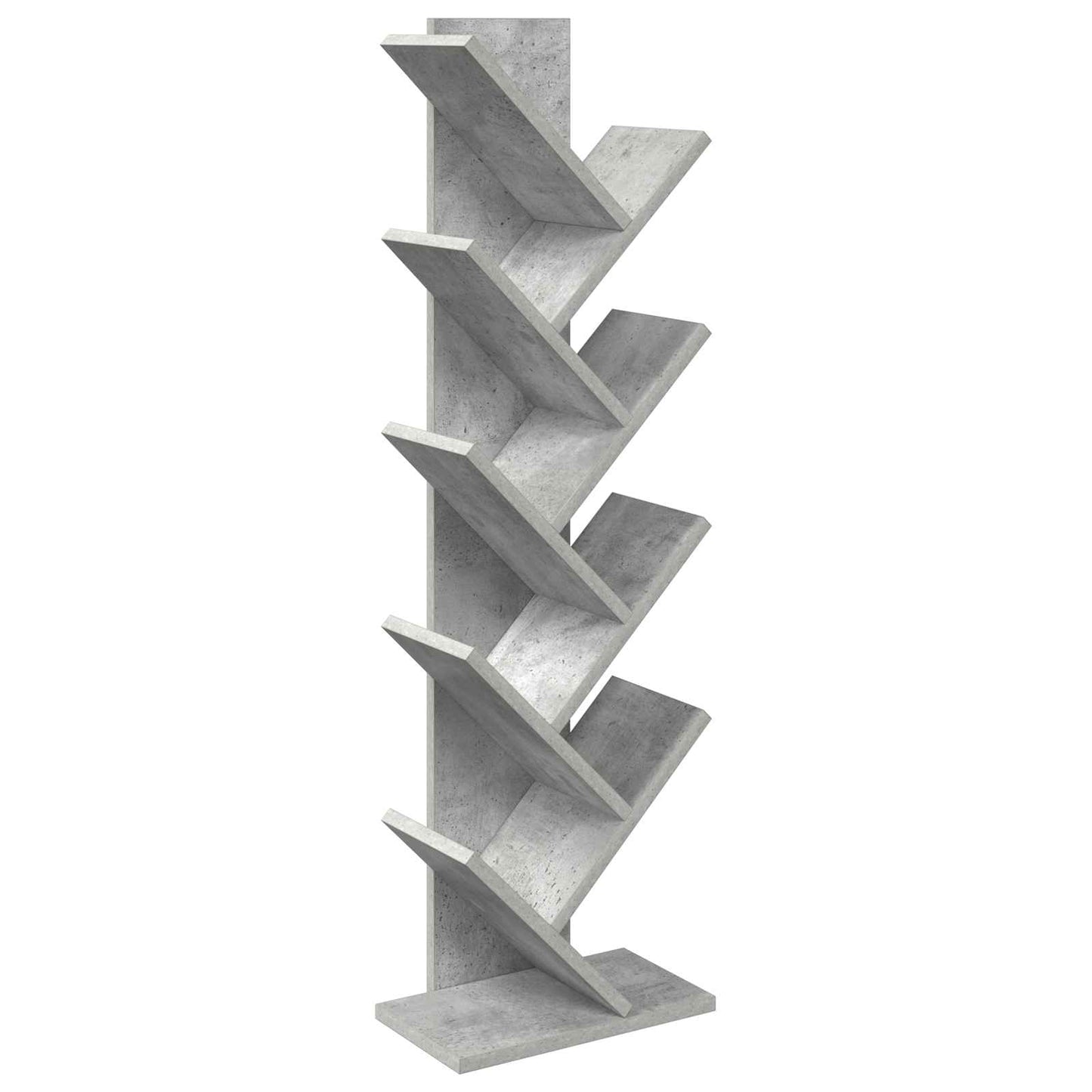 Fás Polc 6 Polcos 30 x 18 x 100 cm Szerelt Fa Betonszürke