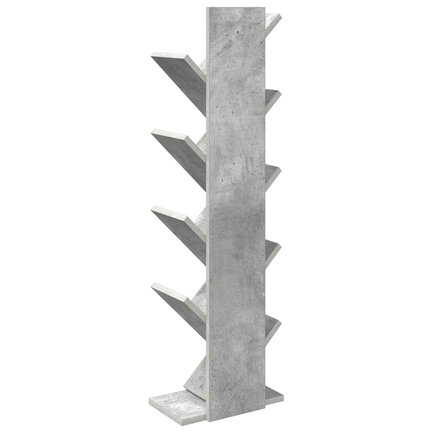 Fás Polc 6 Polcos 30 x 18 x 100 cm Szerelt Fa Betonszürke