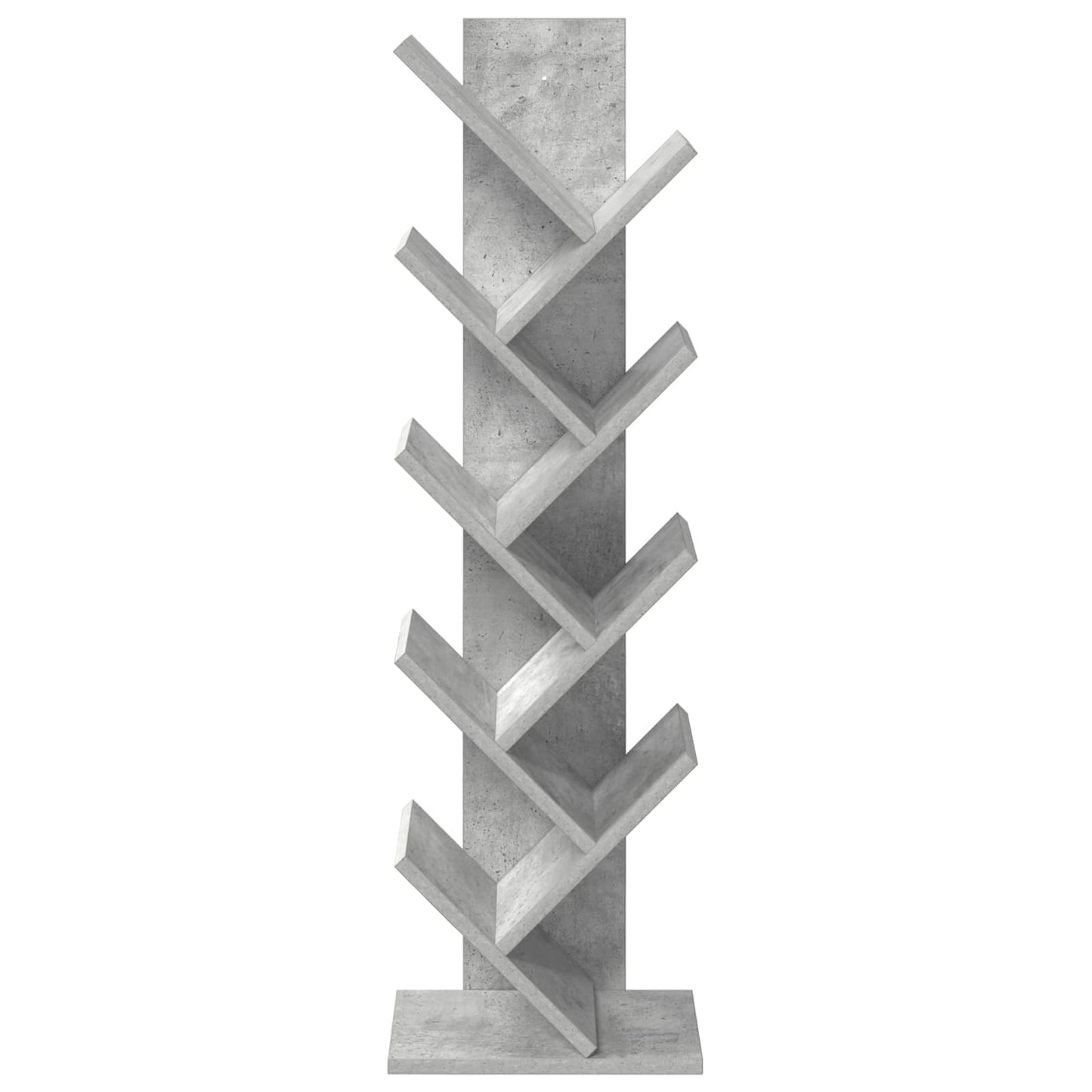 Fás Polc 6 Polcos 30 x 18 x 100 cm Szerelt Fa Betonszürke