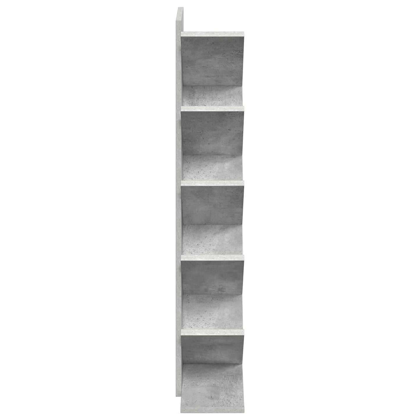 Fás Polc 6 Polcos 30 x 18 x 100 cm Szerelt Fa Betonszürke