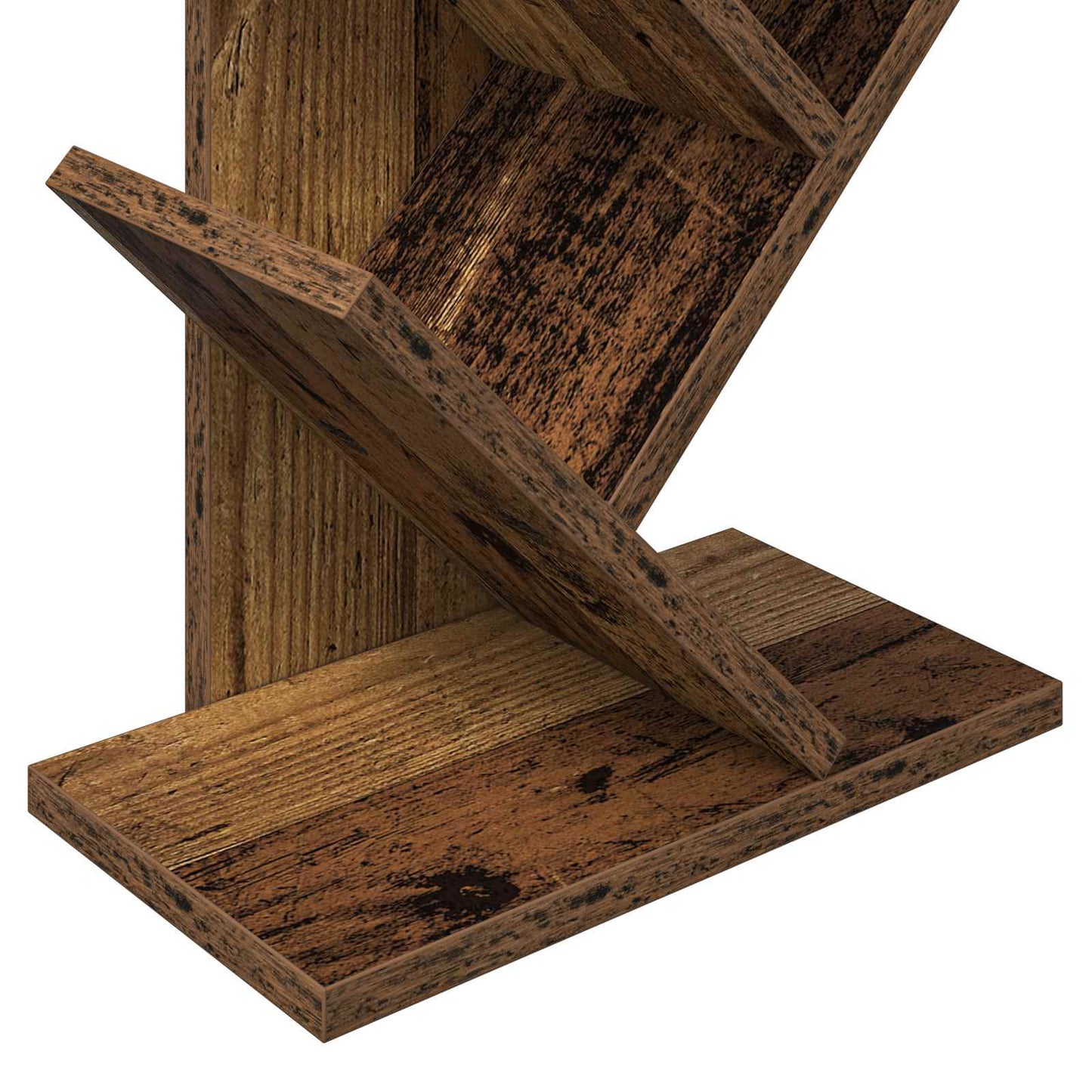 Fasor Könyvespolc 6-Rétegű 30 x 18 x 100 cm Szerelt Fa Antik Fa