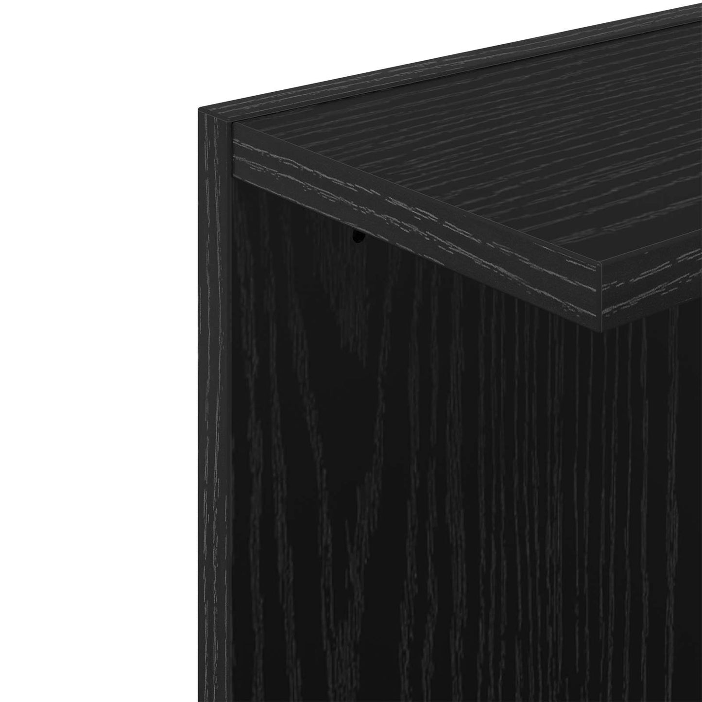 Falpolc 2 pcs Fekete Tölgy 25 x 15 x 100 cm Szerelt Fa