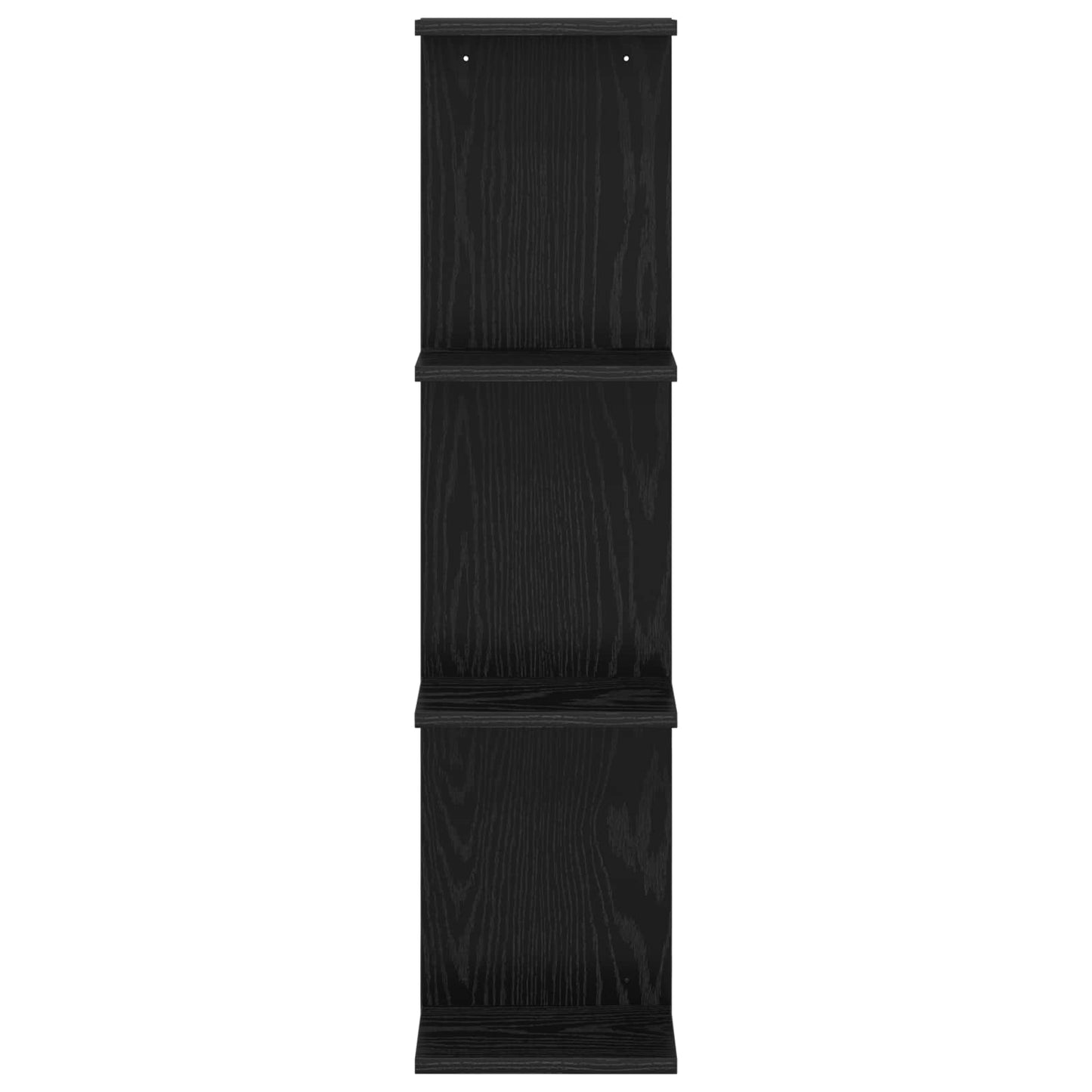 Falpolc 2 pcs Fekete Tölgy 25 x 15 x 100 cm Szerelt Fa