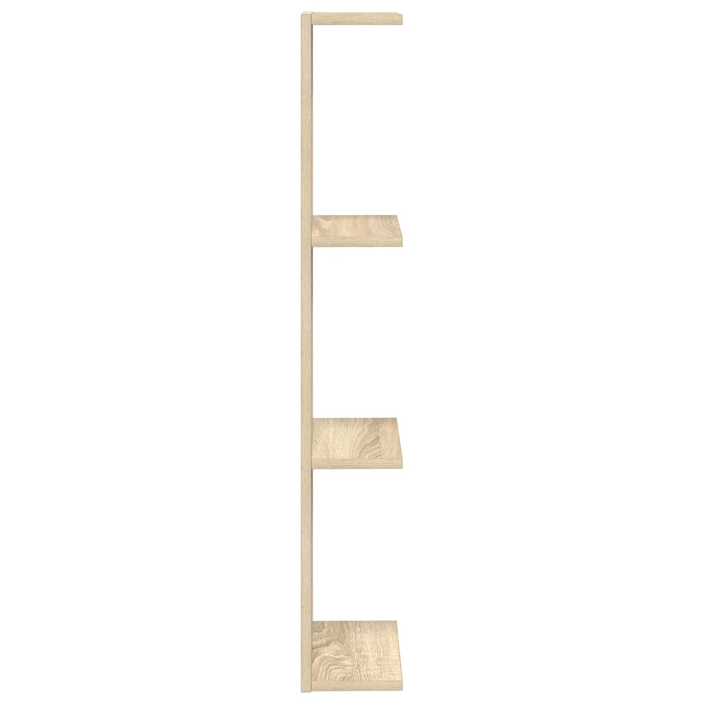 Falpolc 2 pcs Sonoma Tölgy 25 x 15 x 100 cm Szerelt Fa