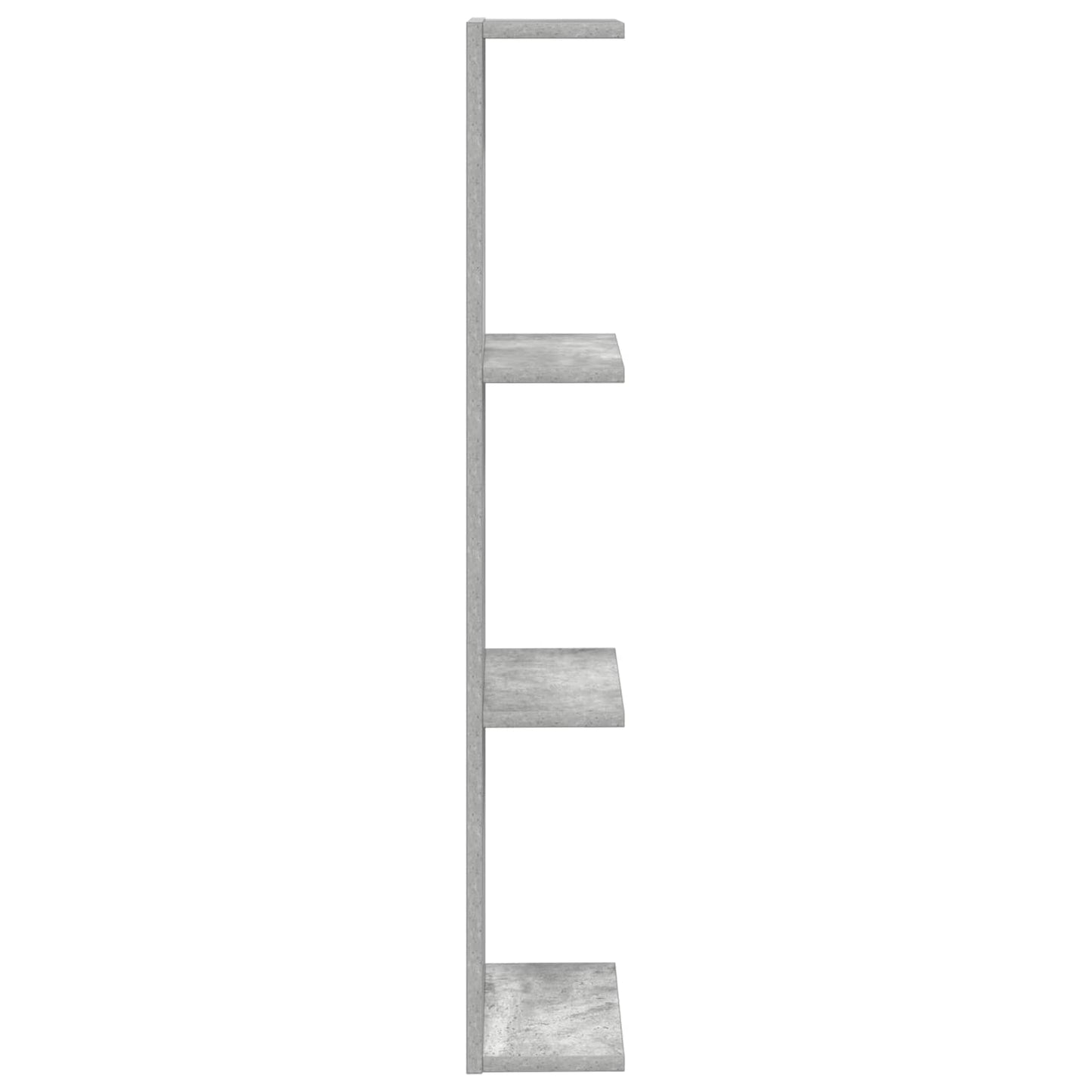 Falpolc 2 pcs Betonszürke 25 x 15 x 100 cm Szerelt Fa