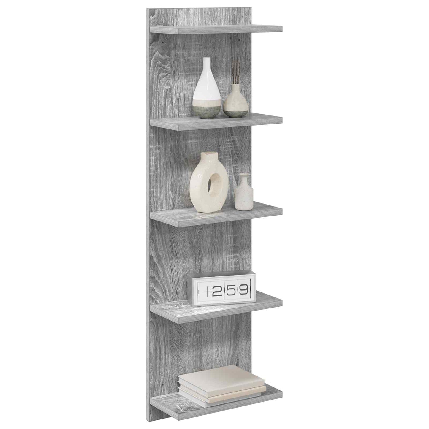 Falpolc Szürke Sonoma 30 x 15 x 100 cm Szerelt Fa