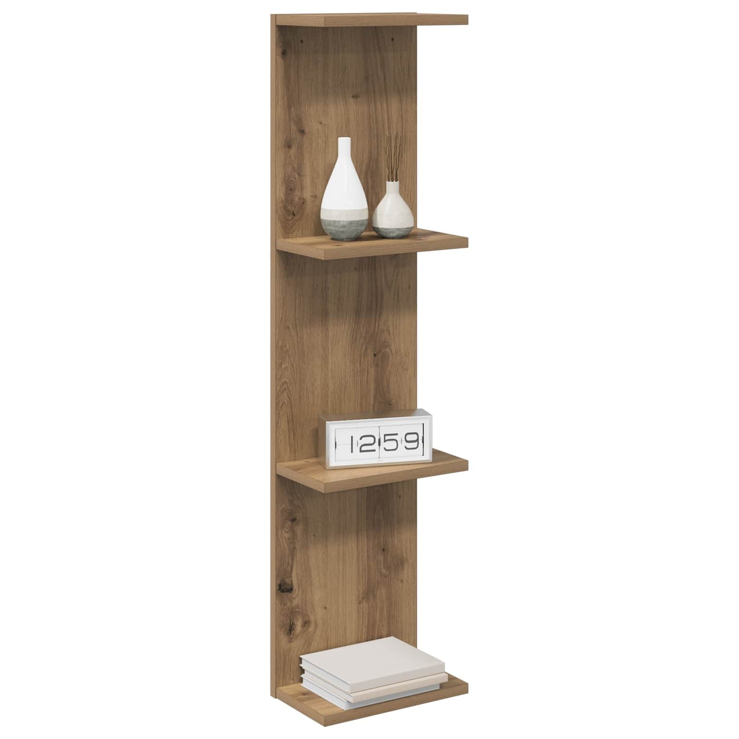 Falpolc 2 pcs Kézműves Tölgy 22 x 15 x 100 cm Szerelt Fa