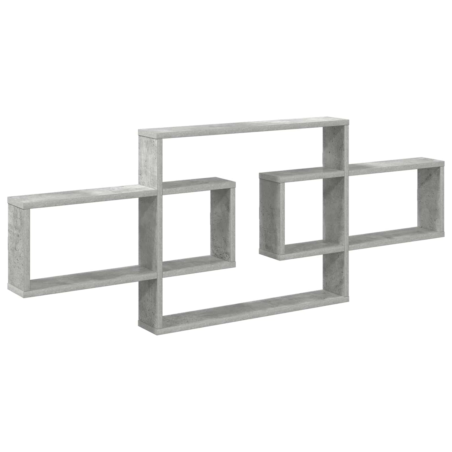 Falpolc Betonszürke 130 x 10 x 50 cm Szerelt Fa