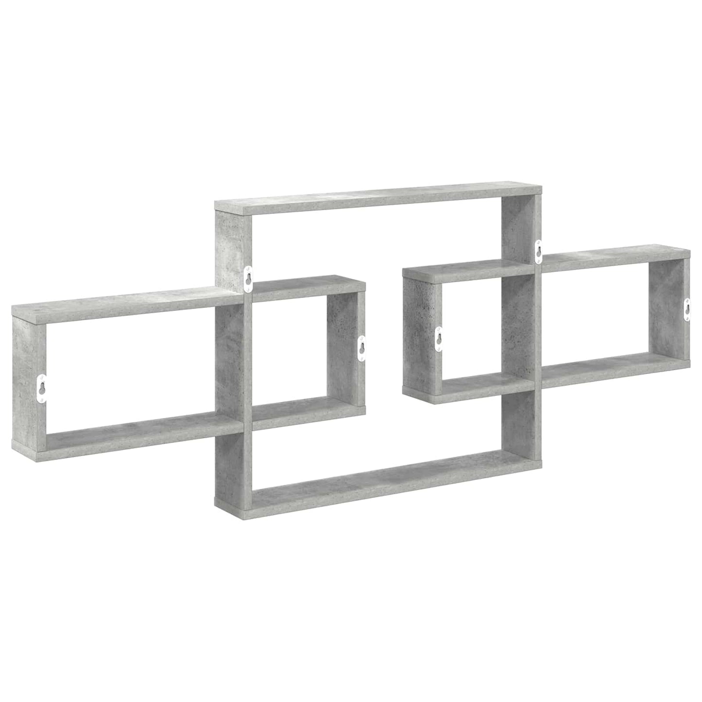 Falpolc Betonszürke 130 x 10 x 50 cm Szerelt Fa