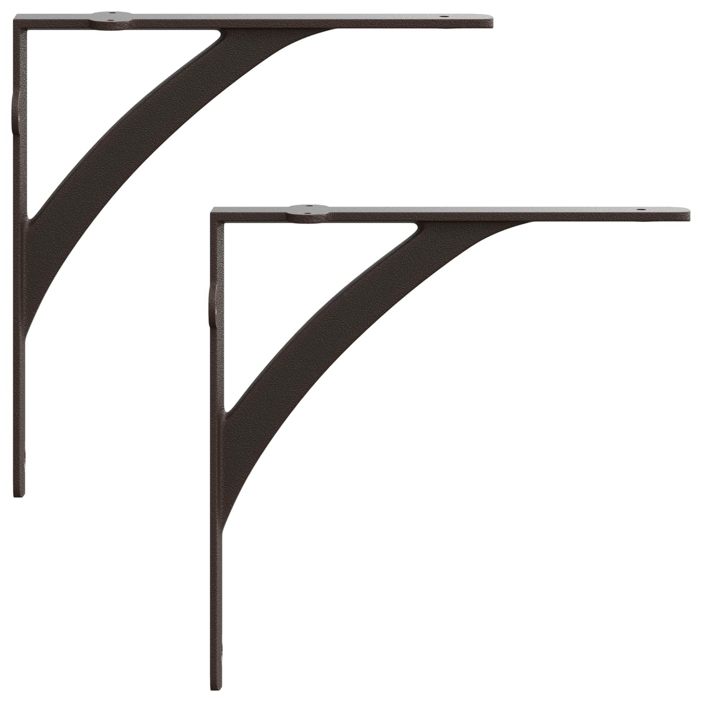 Fal polc tartók 2 db Antik Barna 10 x 10 x 3 cm Acél