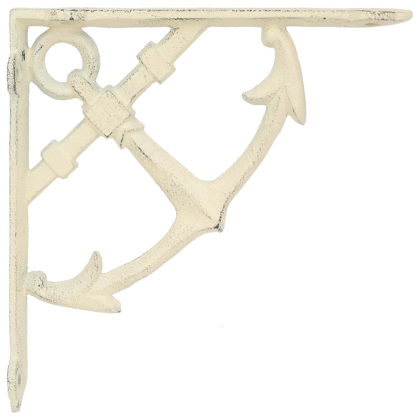 Fali polctartók 12 db Antik fehér 21 x 21 x 3.5 cm Acél